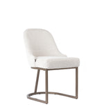 Dining room chair Bouclé - Bronze legs