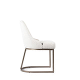 Dining room chair Bouclé - Bronze legs