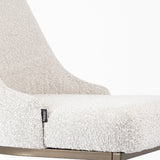 Dining room chair Bouclé - Bronze legs