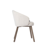 Chaise de salle à manger Linnen Beige - Bronze Jambes