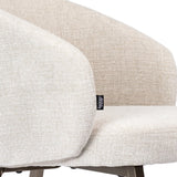 Chaise de salle à manger Linnen Beige - Bronze Jambes