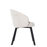 Silla de comedor beige blanco - piernas negras