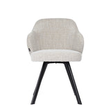 Silla de comedor gris claro - piernas negras