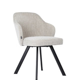 Silla de comedor gris claro - piernas negras