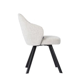 Silla de comedor gris claro - piernas negras