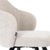Silla de comedor gris claro - piernas negras