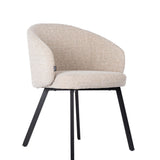 Dining room chair Beige - Black legs
