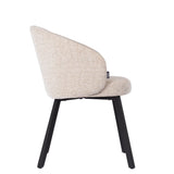 Dining room chair Beige - Black legs