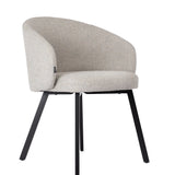 Dining room chair Gray Santos - Black legs
