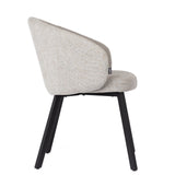 Dining room chair Gray Santos - Black legs