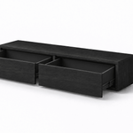 Gang Kast Zwart Eiken 2 Lades L100 x D26 x H20 cm - Arli Walls