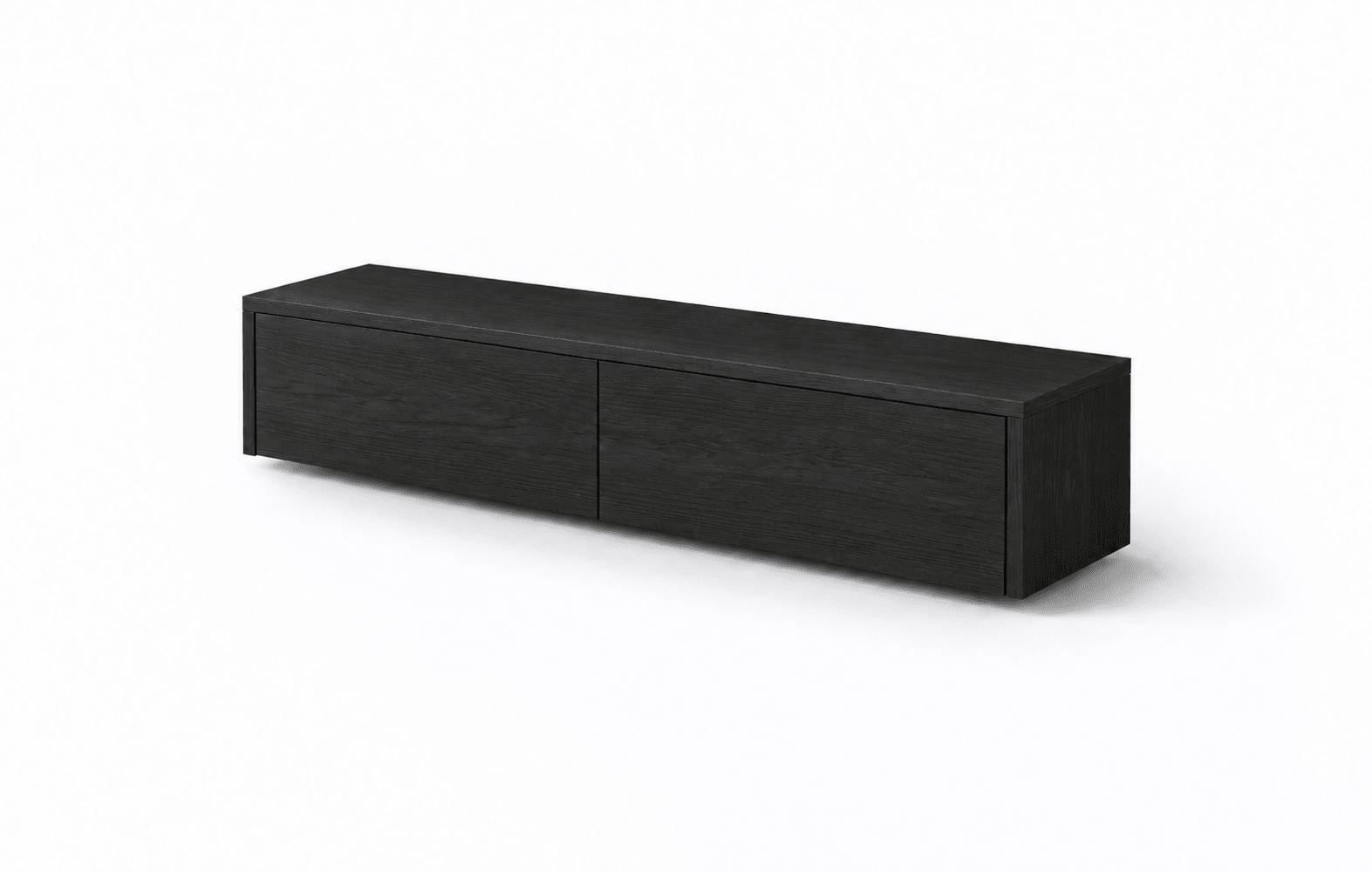 Gang Kast Zwart Eiken 2 Lades L100 x D26 x H20 cm - Arli Walls
