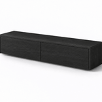 Gang Kast Zwart Eiken 2 Lades L100 x D26 x H20 cm - Arli Walls