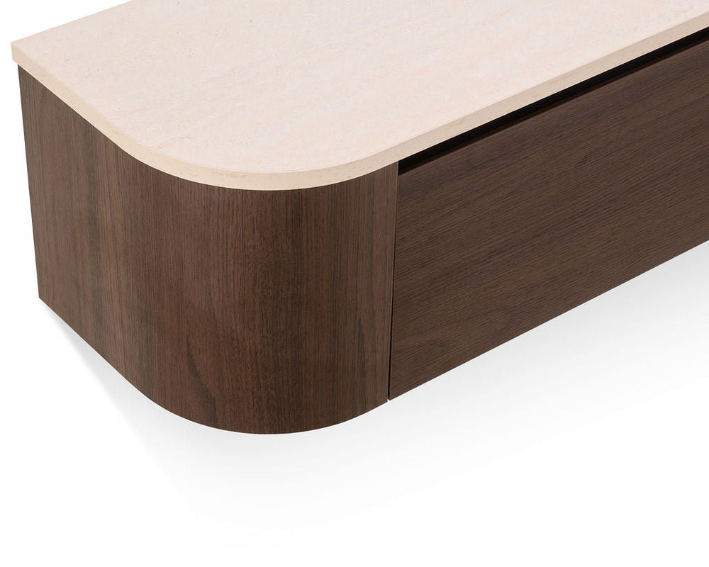 Japandi Tv Meubel Walnoot X Travertine - Arli Walls
