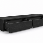Gang Kast Zwart Eiken 2 Lades L100 x D26 x H20 cm - Arli Walls