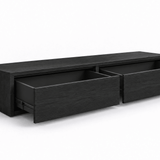 Gang Kast Zwart Eiken 2 Lades L100 x D26 x H20 cm - Arli Walls