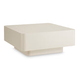 Table basse Japandi Beige Clair Coins Ronds L100cm x L100cm x H45cm