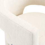 Eetkamerstoel Japandi Gebroken Wit Linnen