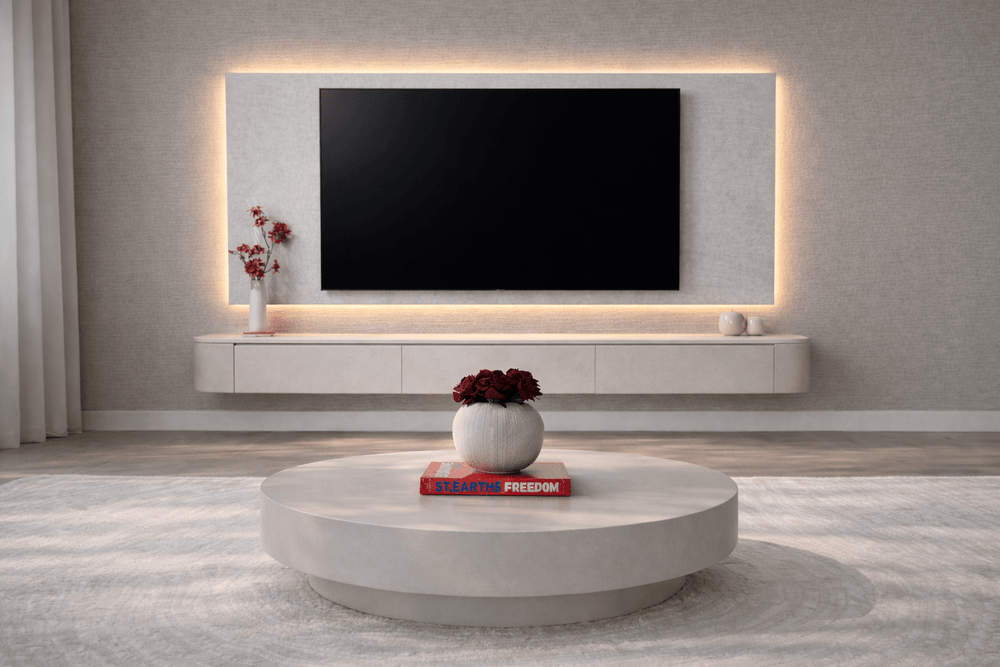 Japandi Tv Meubel Beige - Arli Walls