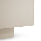 Table basse Japandi Beige Clair Coins Ronds L100cm x L100cm x H45cm