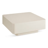 Table basse Japandi Beige Clair Coins Ronds L100cm x L100cm x H45cm