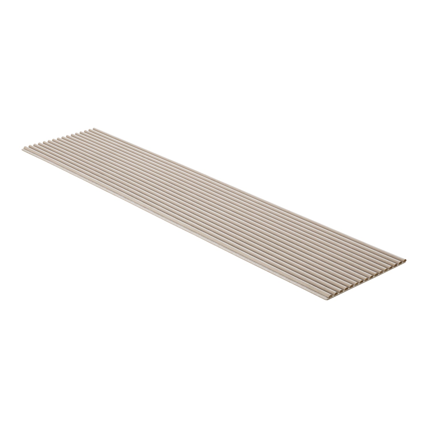 Sadoli Rudolf Licht beige suède wandpaneel 275 x 60 cm – Arli Walls