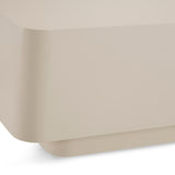 Table basse Japandi Beige Clair Coins Ronds L100cm x L100cm x H45cm