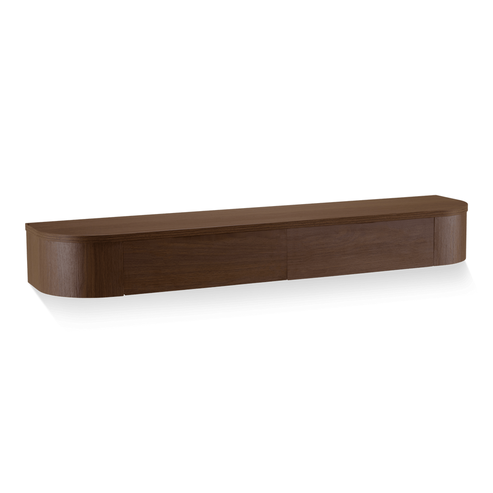 Japandi Zwevende Gangkast / Make-Up tafel walnoot - Arli Walls