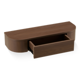 Japandi schwebender Flurschrank/Schminktisch Nussbaum hell – 80 cm