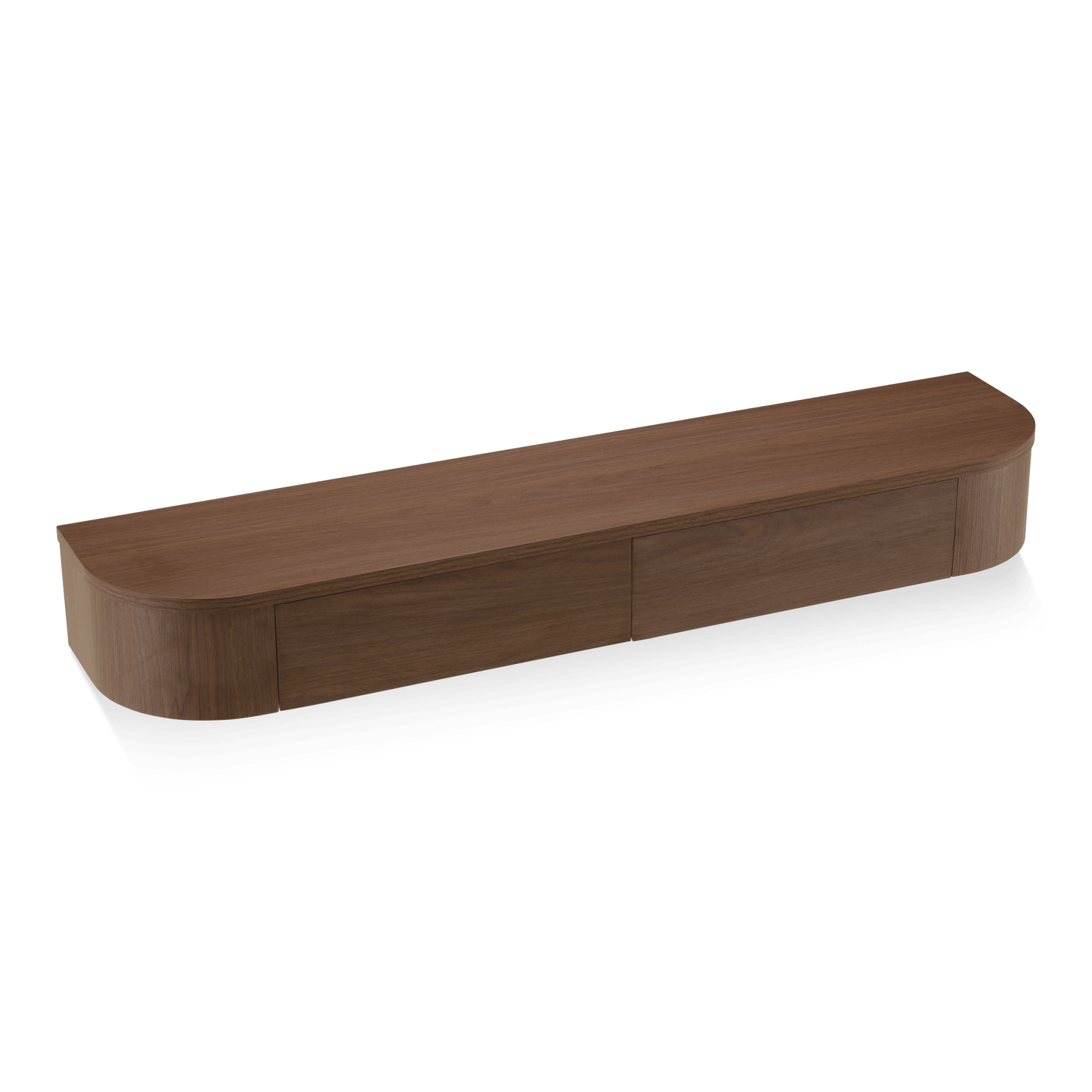 Japandi Zwevende Gangkast / Make-Up tafel walnoot - Arli Walls