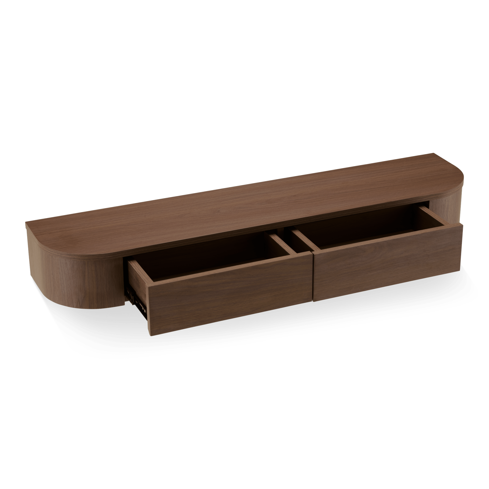Japandi Zwevende Gangkast / Make-Up tafel walnoot - Arli Walls