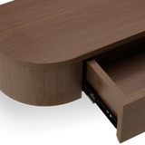 Japandi schwebender Flurschrank/Schminktisch Nussbaum hell – 80 cm