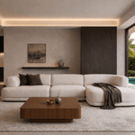 Japandi lounge sofa - Crème soft - Arli Walls