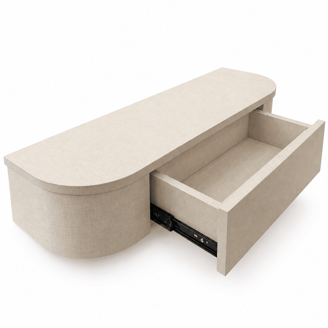 Japandi Zwevende Gangkast / Make-Up Tafel Linnen - Arli Walls