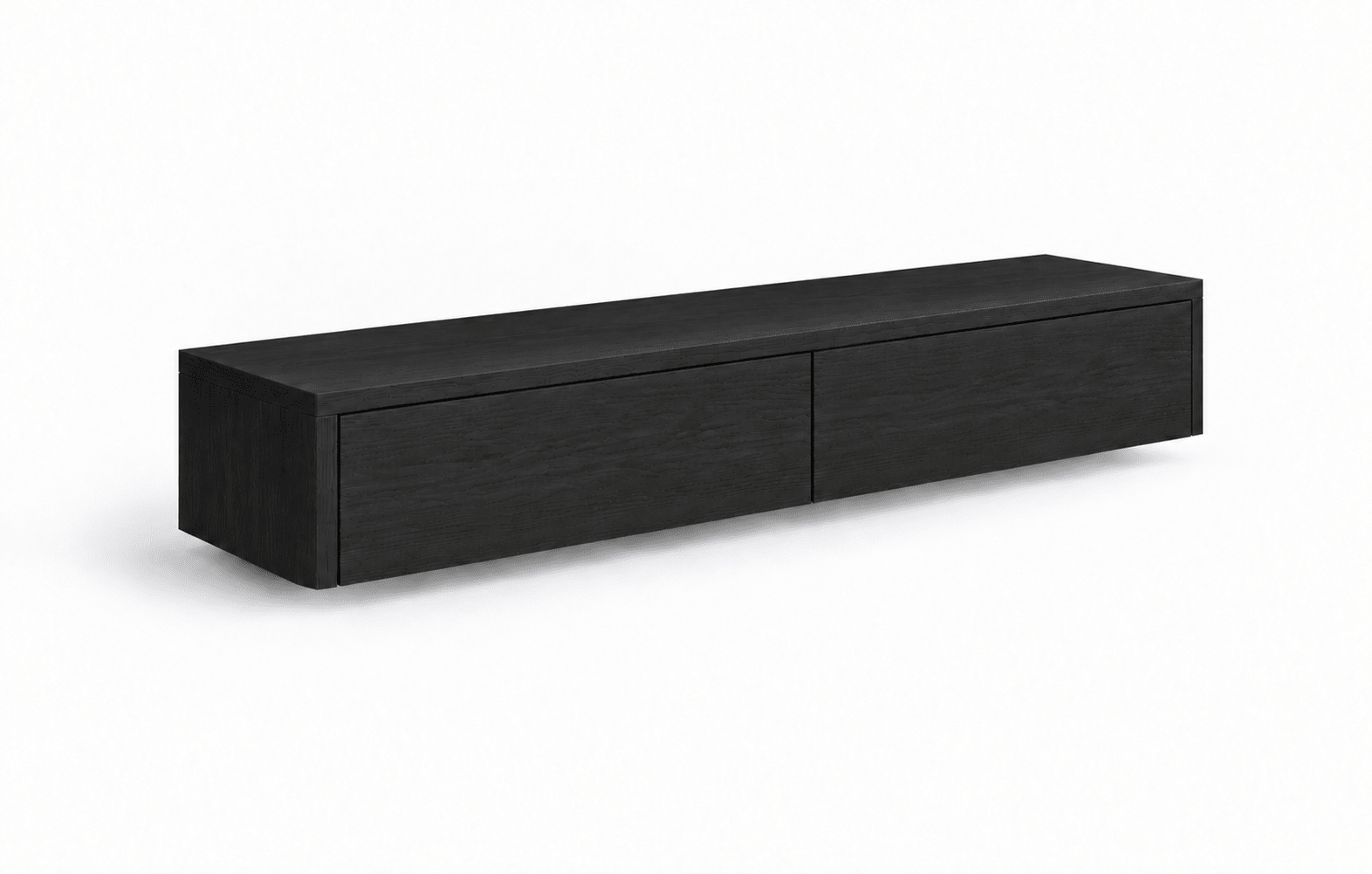 Gang Kast Zwart Eiken 2 Lades L100 x D26 x H20 cm - Arli Walls