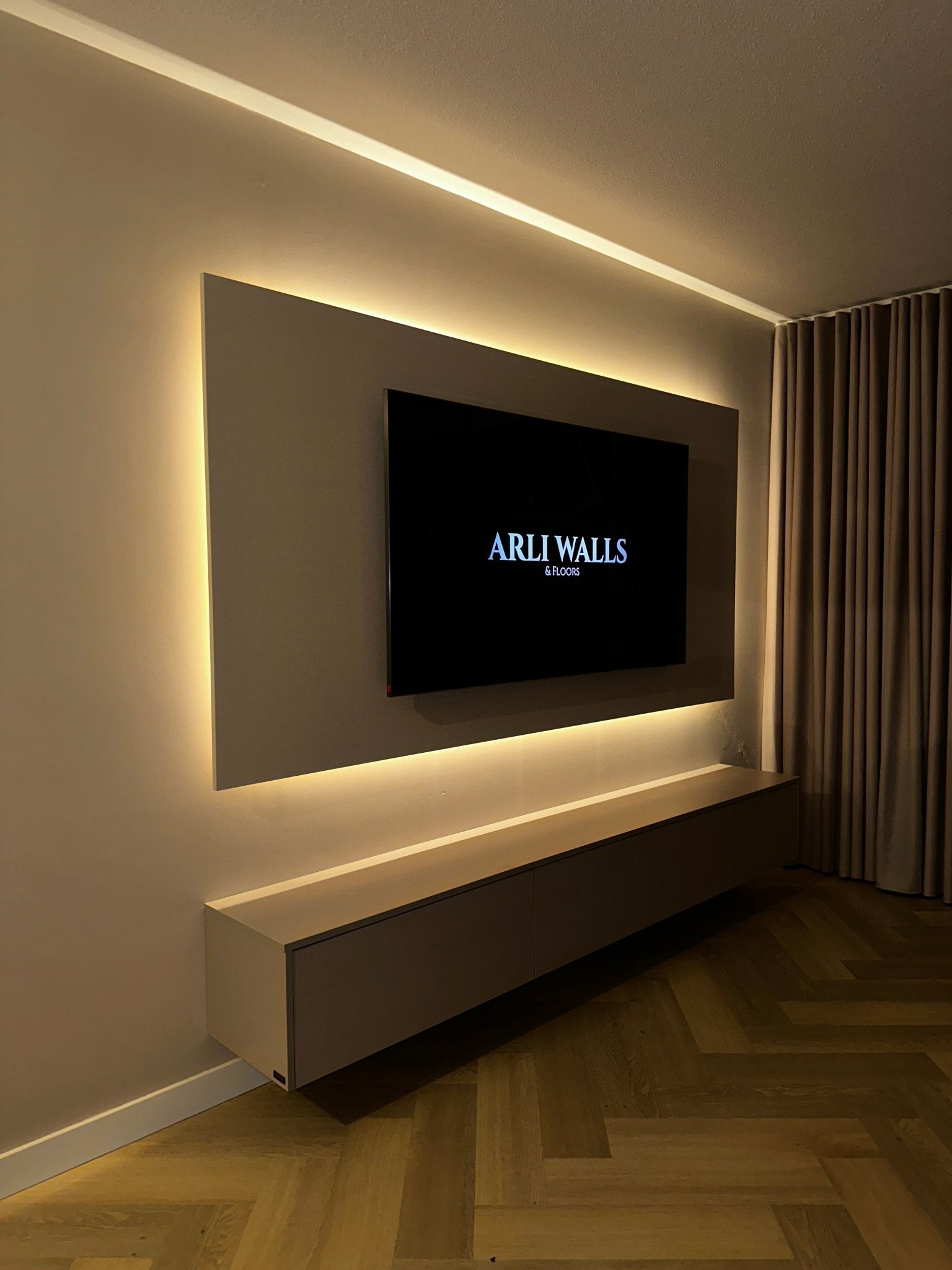 Tv Meubel Beige Taupe Matt - Arli Walls