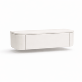 Japandi zwevende gangkast / make up tafel licht beige – 80 cm