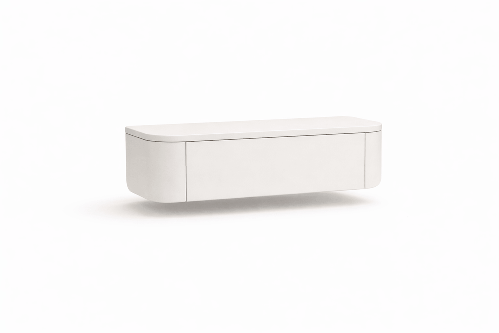 Japandi Zwevende Gangkast / Make-Up Tafel Licht Beige - Arli Walls