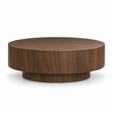 Salontafel Walnoot Rond Ø100cm x H38cm - Arli Walls