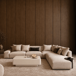 Salontafel japandi licht beige L120cm x B60cm x H38cm - Arli Walls