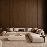 Salontafel japandi licht beige L120cm x B60cm x H38cm - Arli Walls