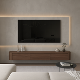 Précommande meuble Japandi TV noix L240 x D32 x H28 cm