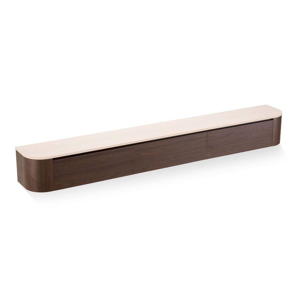 Japandi Tv Meubel Walnoot X Travertine - Arli Walls