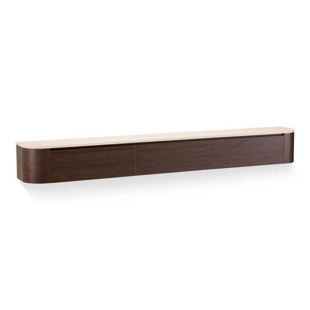 Japandi Tv Meubel Walnoot X Travertine - Arli Walls
